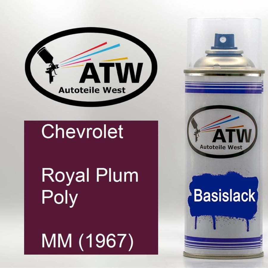 Chevrolet, Royal Plum Poly, MM (1967): 400ml Sprühdose, von ATW Autoteile West.